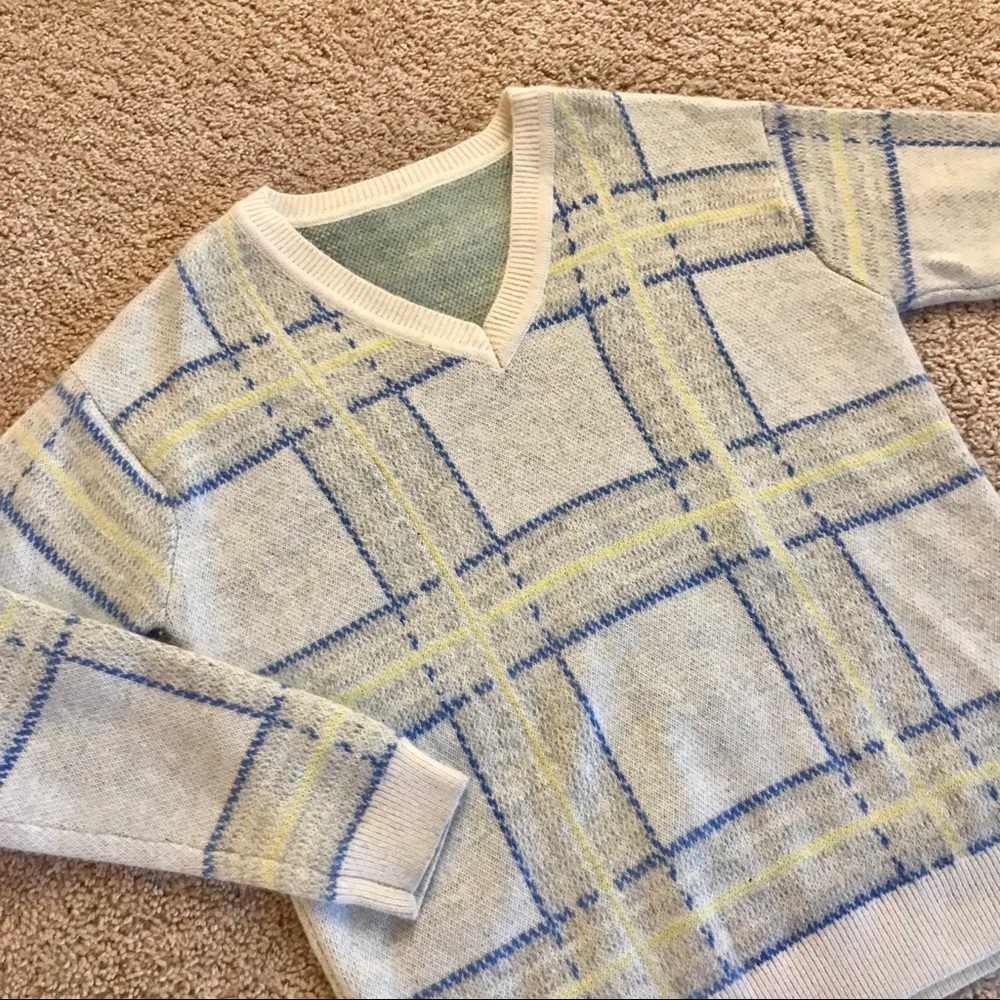 Chackered V-neck sweater - Women S